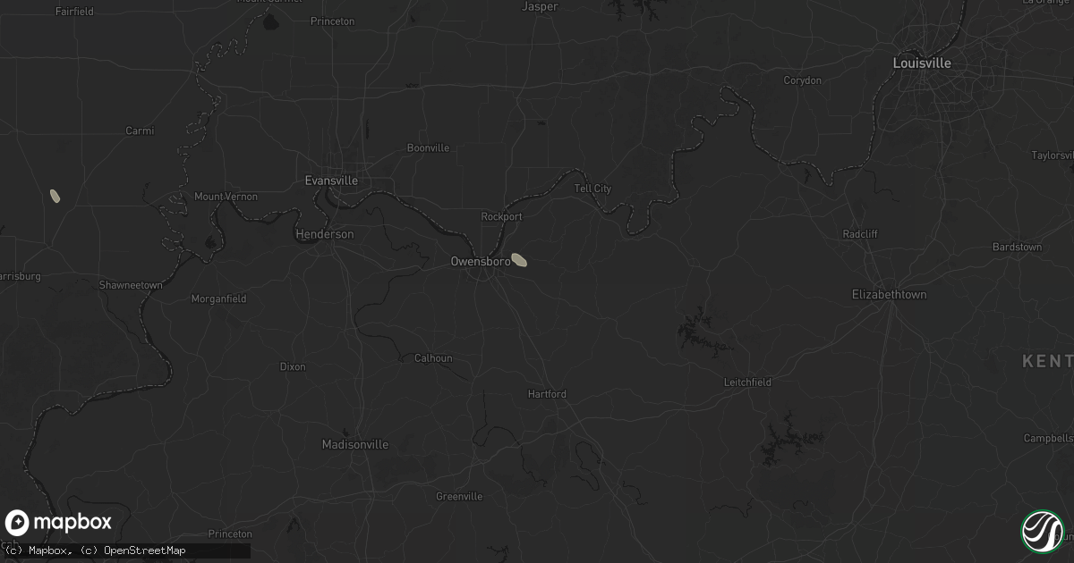 Hail map in Philpot, KY on September 5, 2026