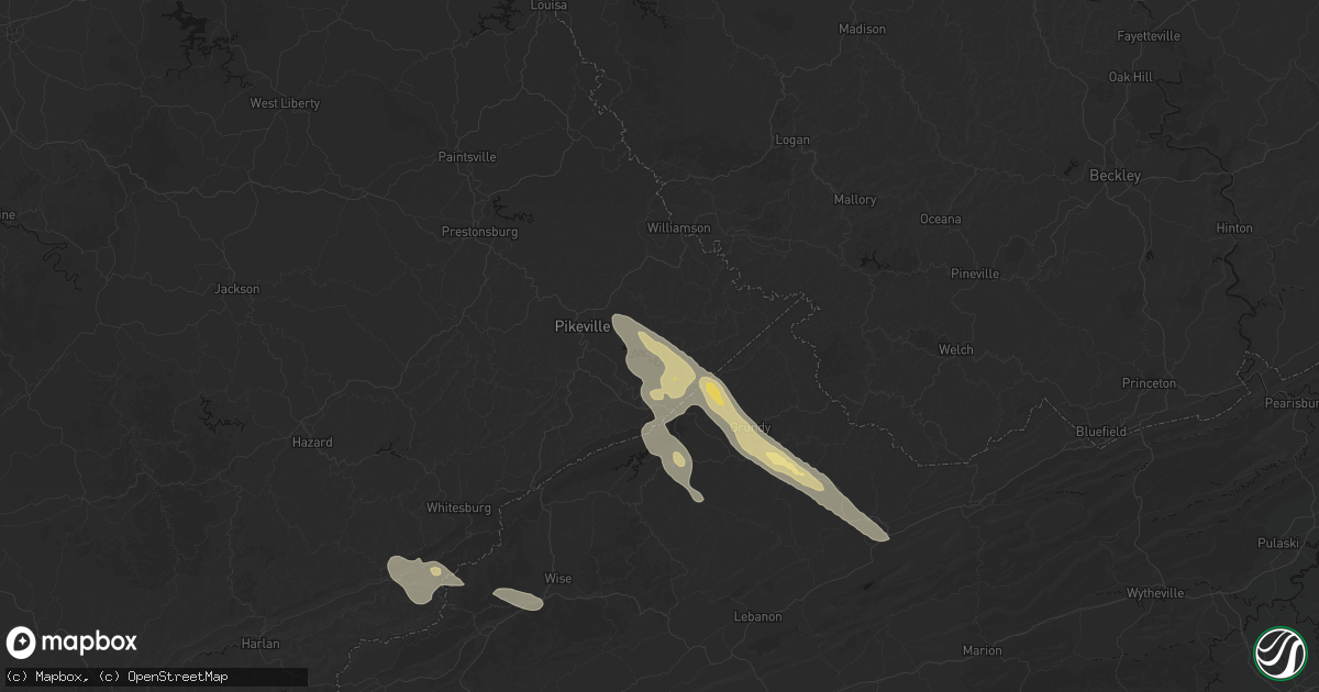 Hail map in Phyllis, KY on September 5, 2026