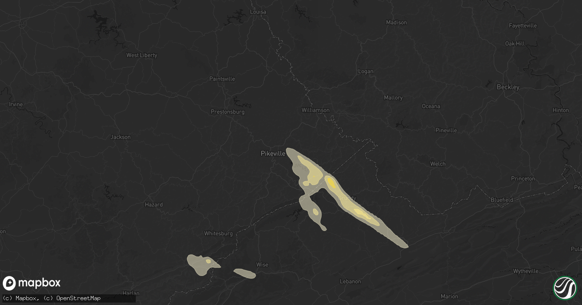 Hail map in Raccoon, KY on September 5, 2026