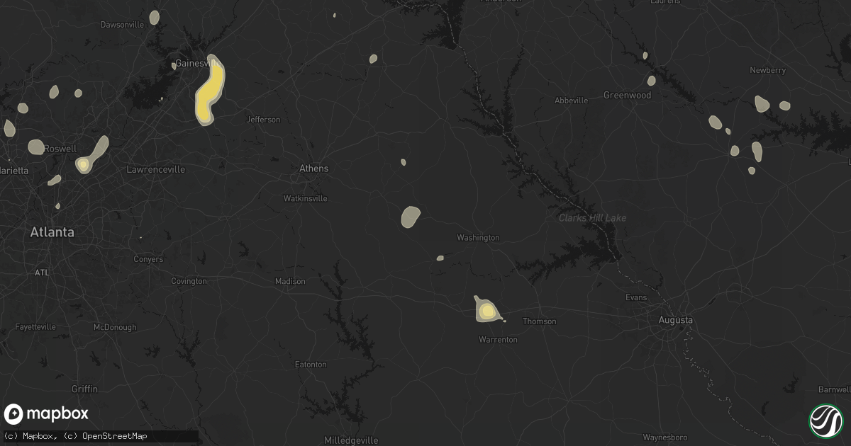 Hail map in Rayle, GA on September 5, 2026