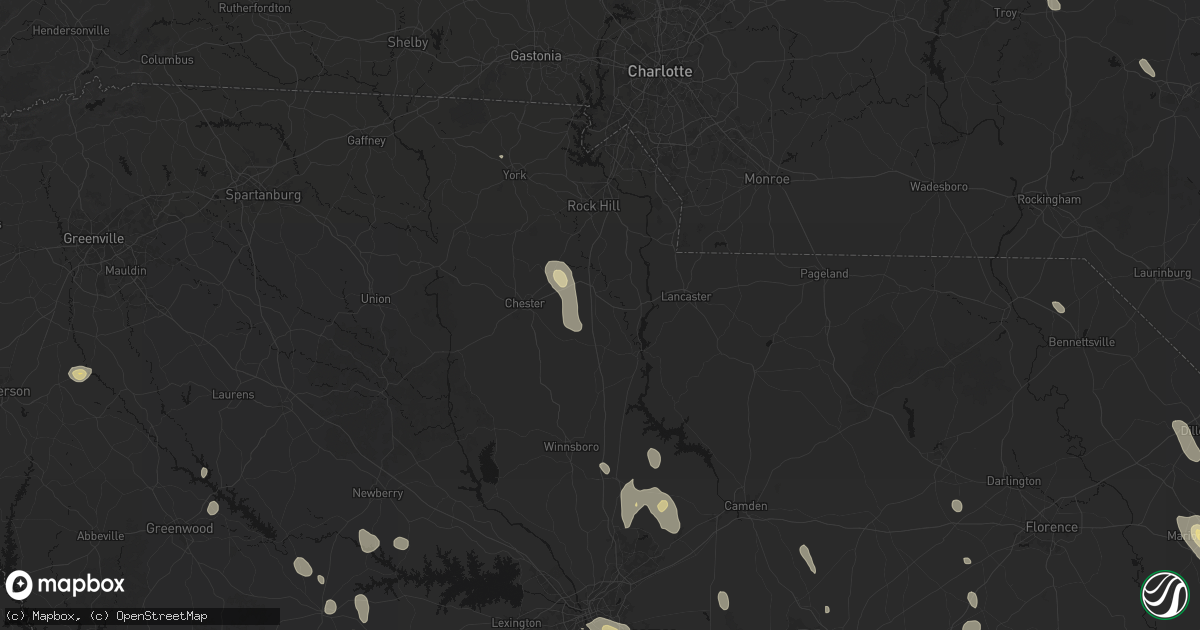 Hail map in Richburg, SC on September 5, 2026