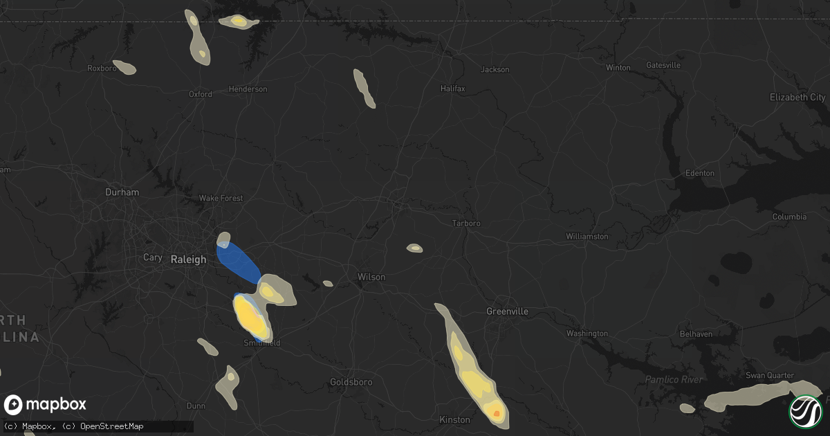 Hail map in Rocky Mount, NC on September 5, 2026