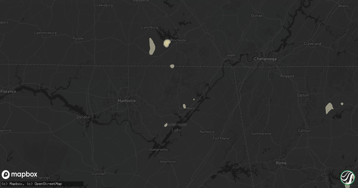Hail map in Scottsboro, AL on September 5, 2026
