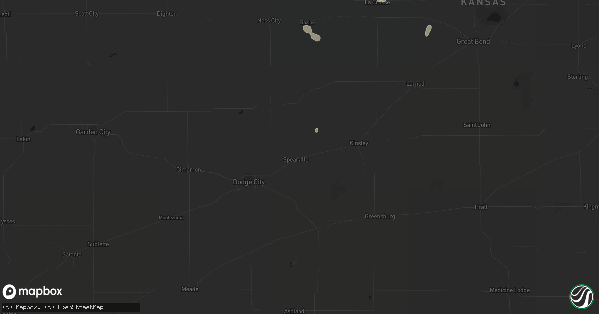 Hail map in Spearville, KS on September 5, 2026