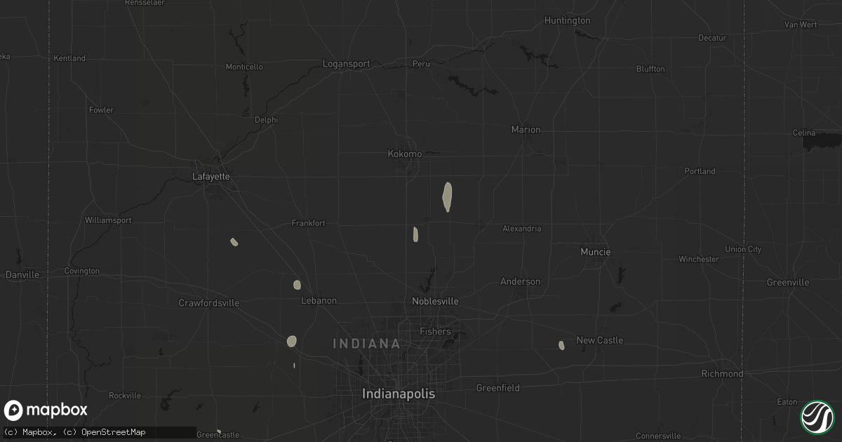 Hail map in Tipton, IN on September 5, 2026