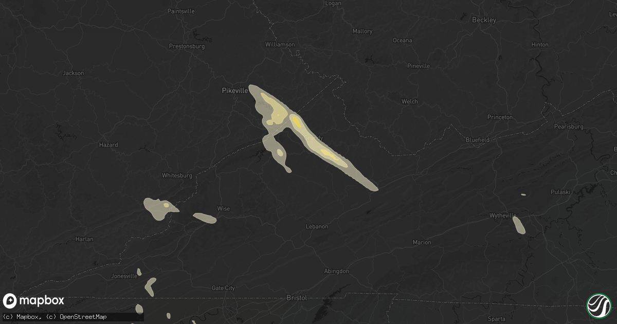 Hail map in Vansant, VA on September 5, 2026