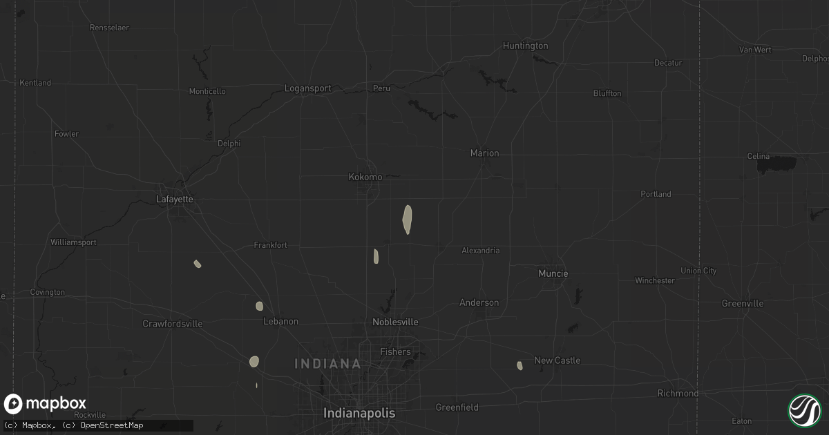 Hail map in Windfall, IN on September 5, 2026