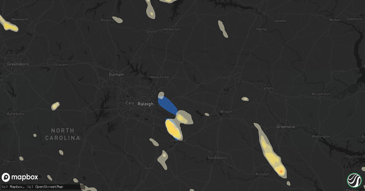 Hail map in Zebulon, NC on September 5, 2026
