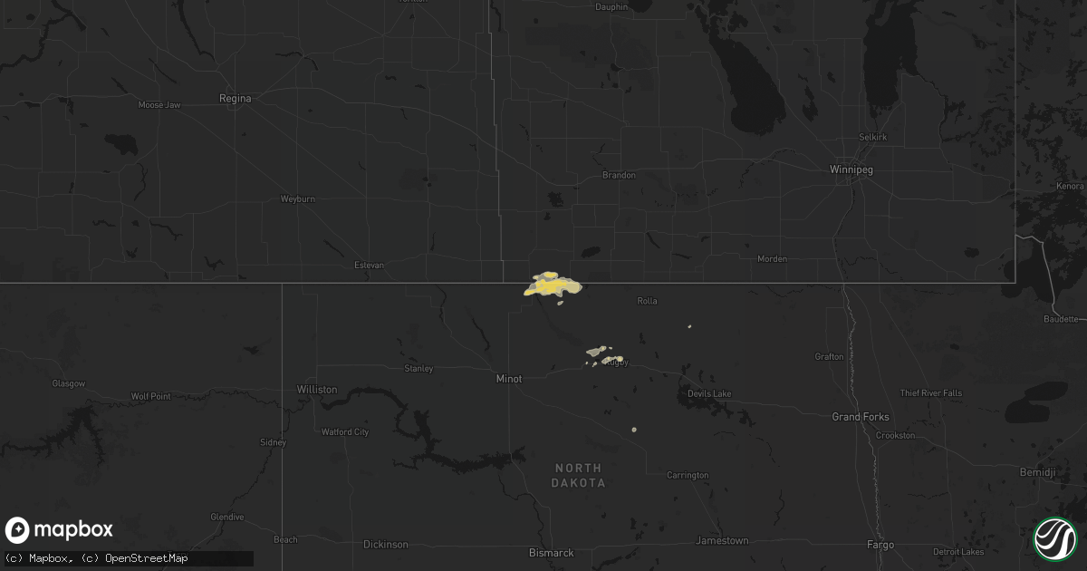 Hail map on September 5, 2026