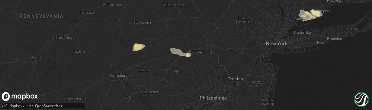 Hail map in Breinigsville, PA on September 6, 2014