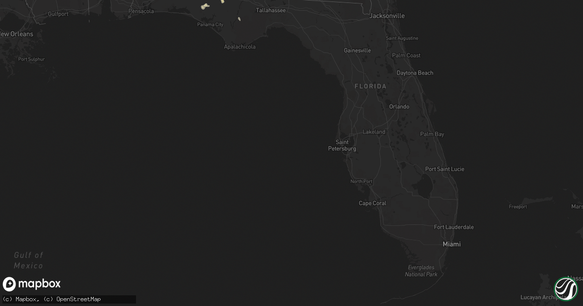 Hail map in Florida on September 6, 2014