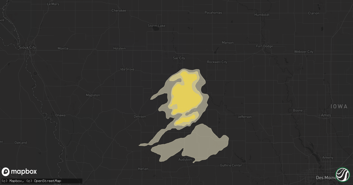 Hail map in Breda, IA on September 6, 2015