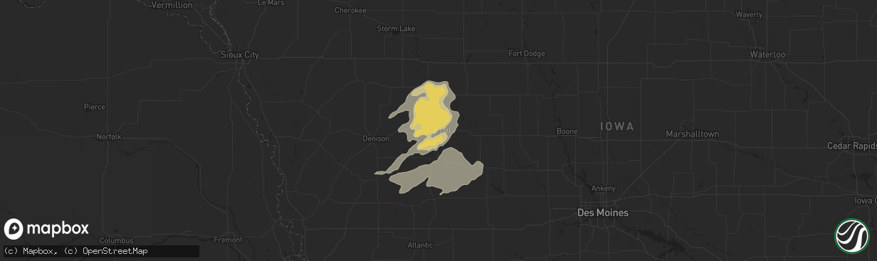 Hail map in Carroll, IA on September 6, 2015