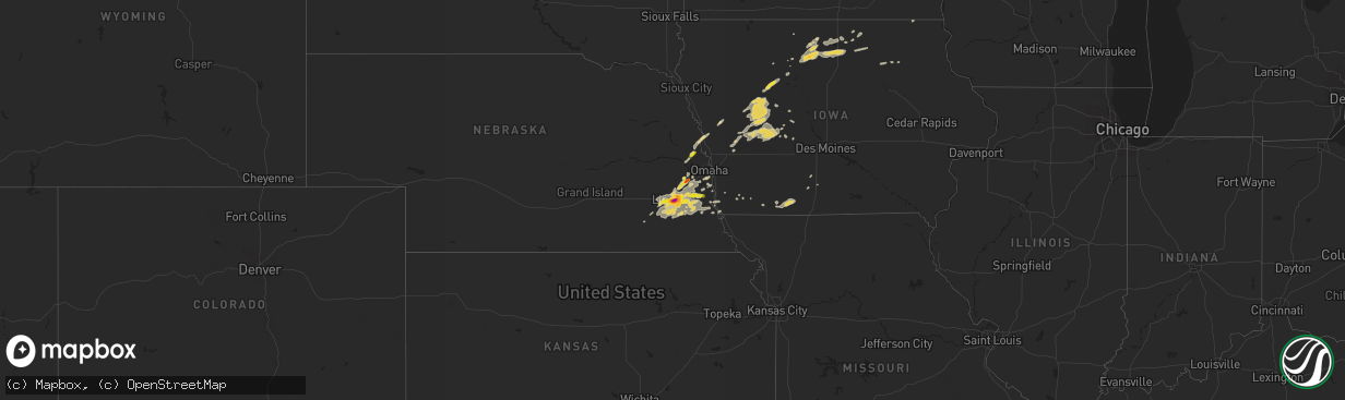 Hail map on September 6, 2015