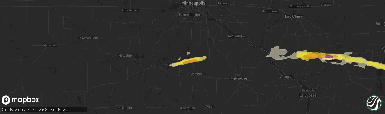 Hail map in Faribault, MN on September 6, 2016