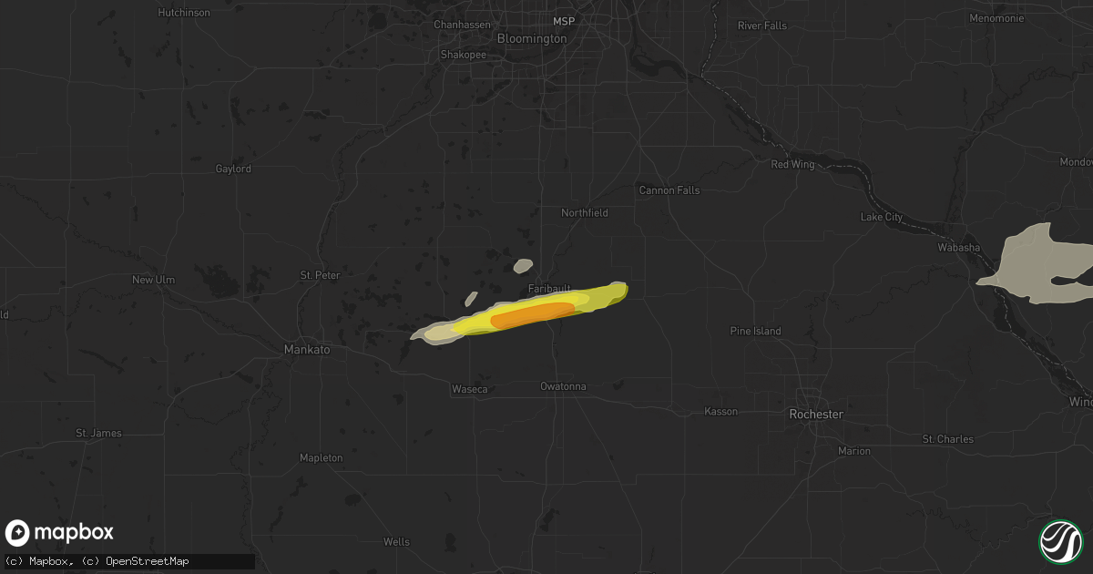 Hail map in Faribault, MN on September 6, 2016
