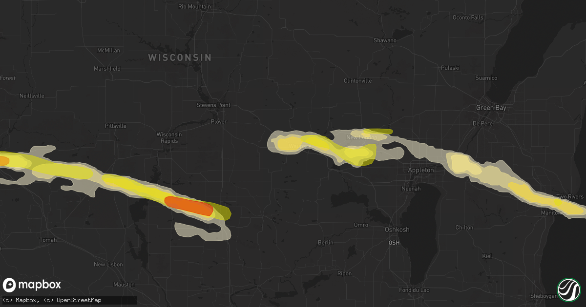 Hail map in Waupaca, WI on September 6, 2016