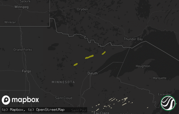 Hail map preview on 09-06-2016