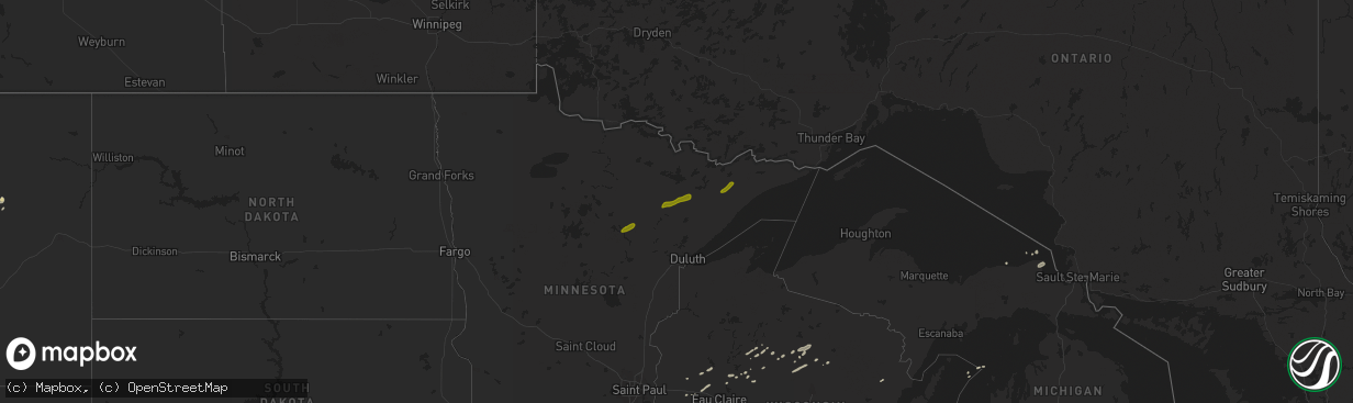 Hail map on September 6, 2016