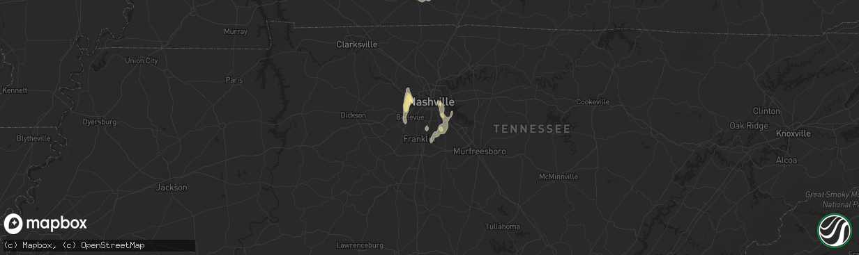 Hail map in Brentwood, TN on September 6, 2018