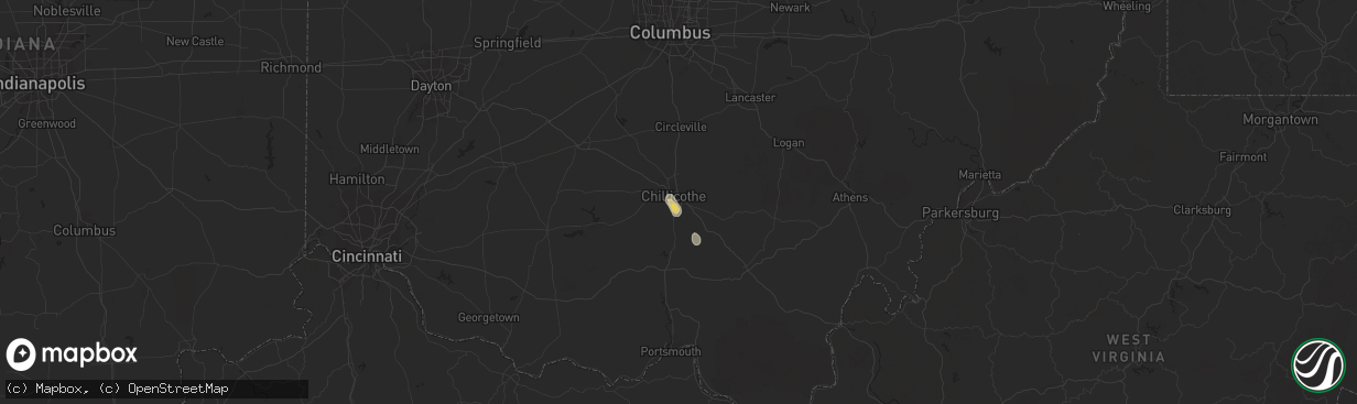 Hail map in Chillicothe, OH on September 6, 2018