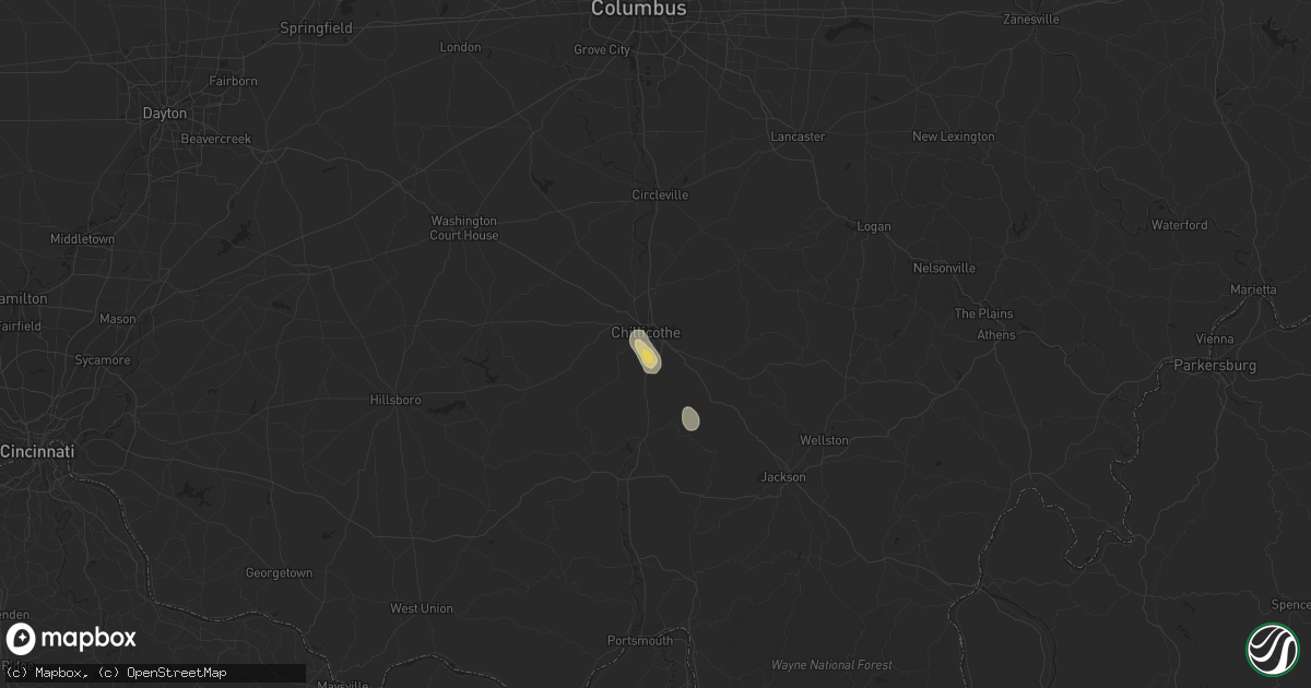 Hail map in Chillicothe, OH on September 6, 2018