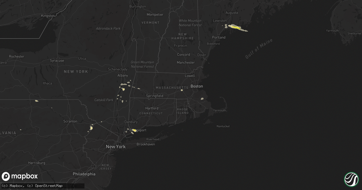 Hail map in Connecticut on September 6, 2018