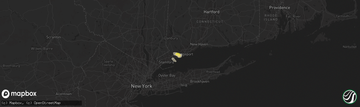 Hail map in Fairfield, CT on September 6, 2018