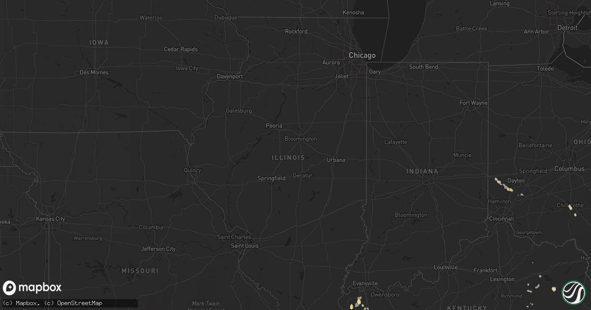 Hail map in Illinois on September 6, 2018