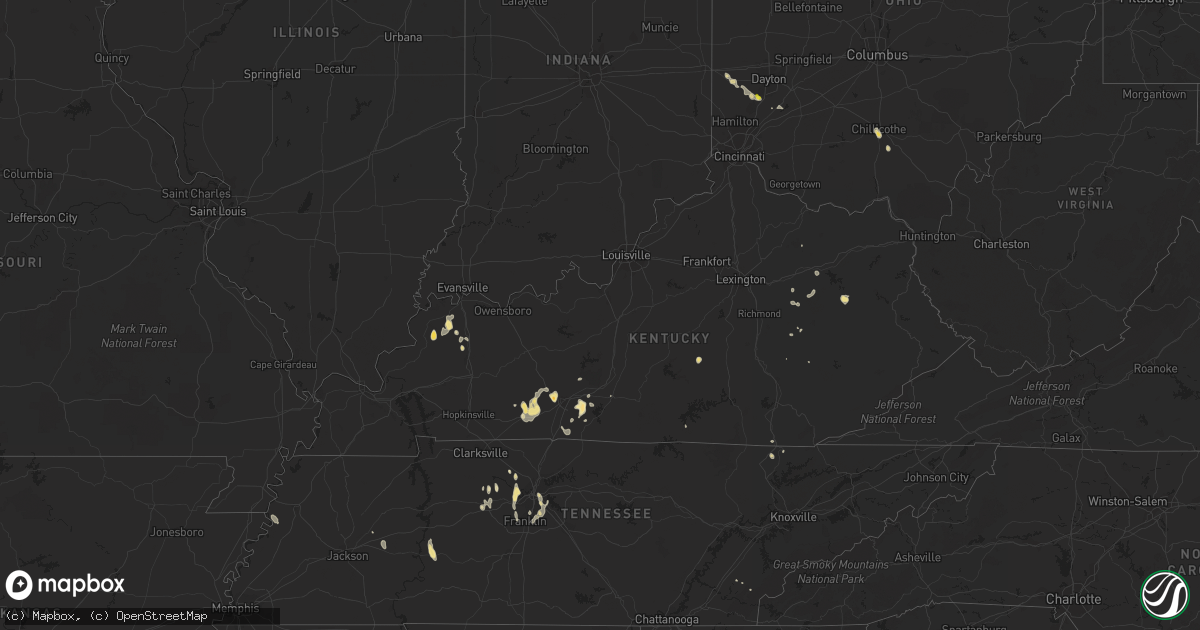 Hail map in Kentucky on September 6, 2018