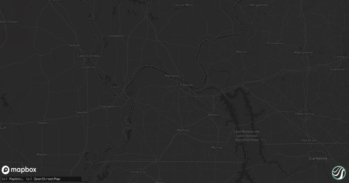 Hail map in Paducah, KY on September 6, 2018