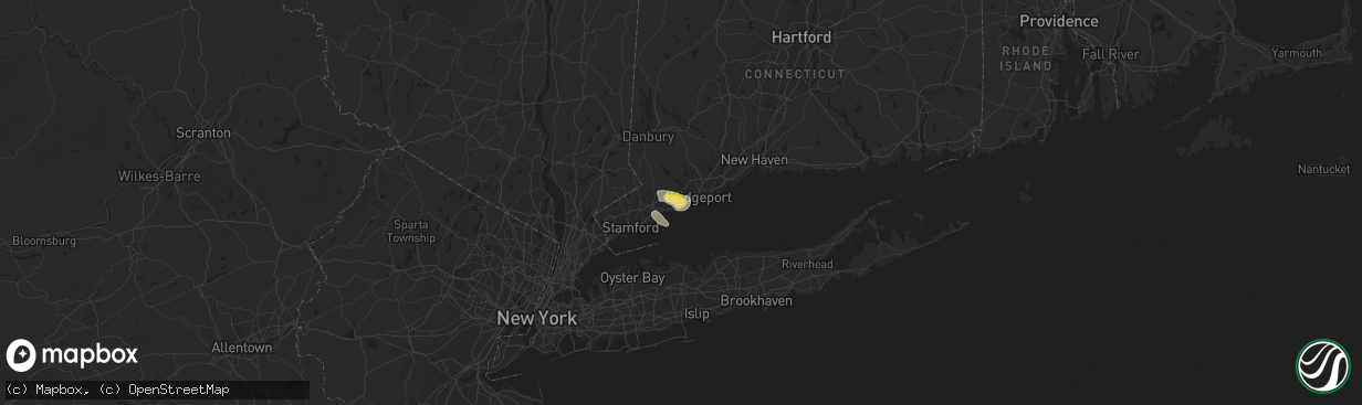 Hail map in Southport, CT on September 6, 2018