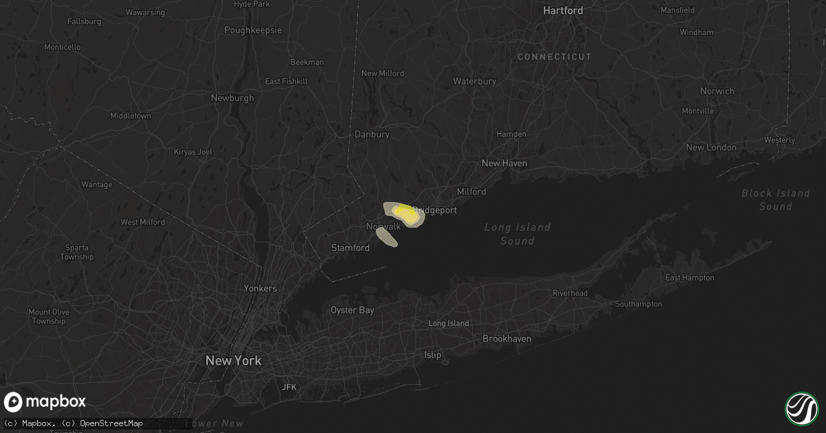 Hail map in Southport, CT on September 6, 2018