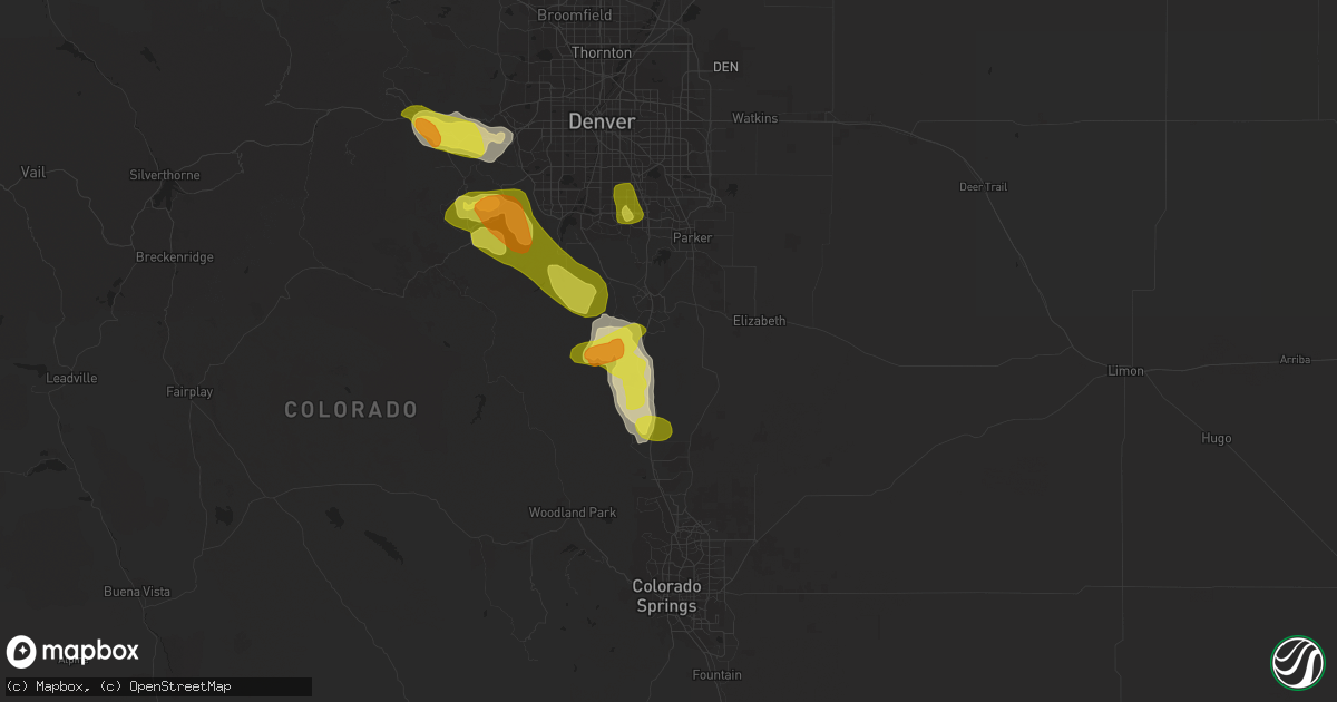Hail map in Castle Rock, CO on September 6, 2019