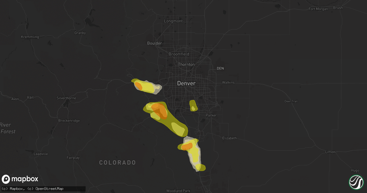Hail map in Englewood, CO on September 6, 2019