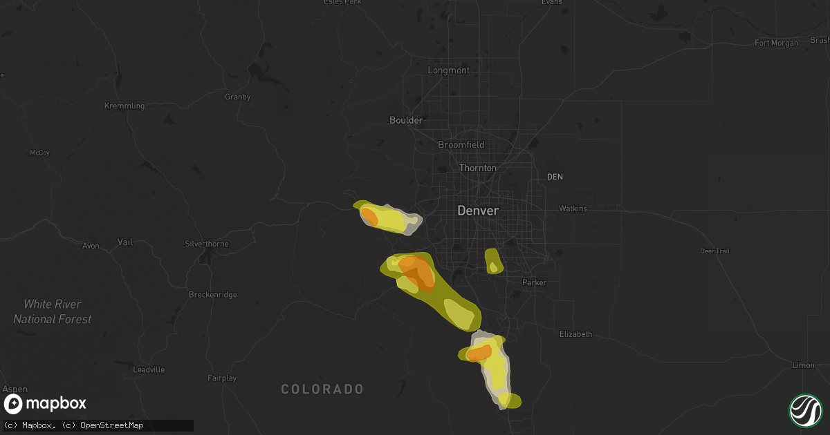 Hail map in Golden, CO on September 6, 2019