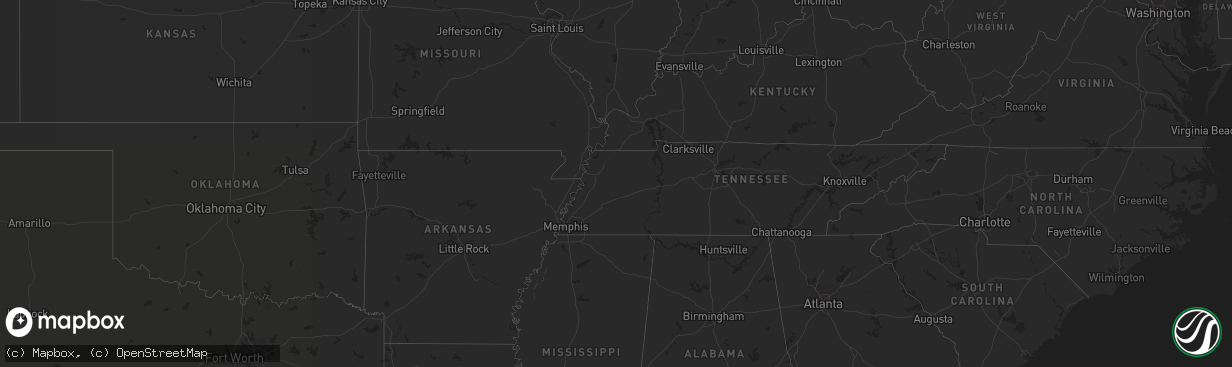 Hail map in Indiana on September 6, 2020