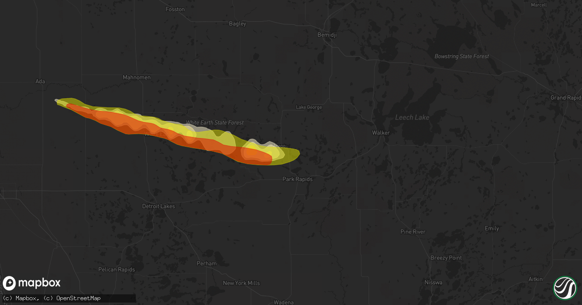 Hail map in Park Rapids, MN on September 6, 2021