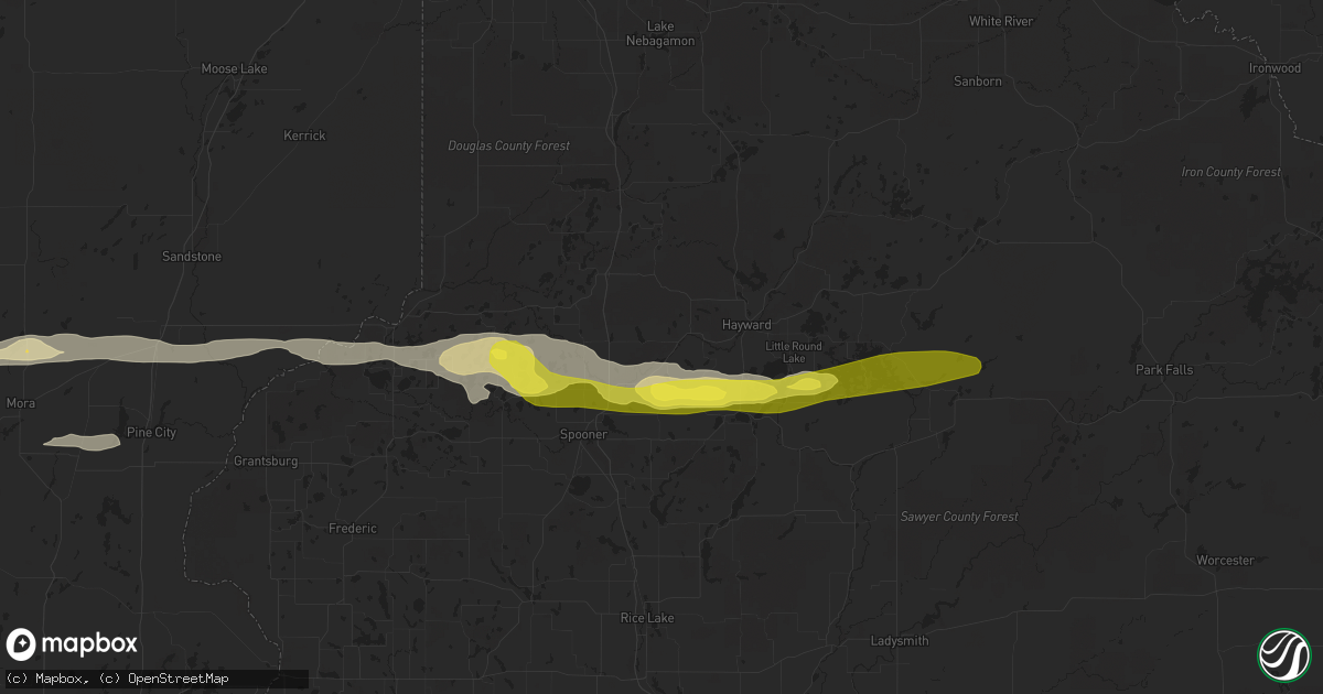 Hail map in Springbrook, WI on September 6, 2021