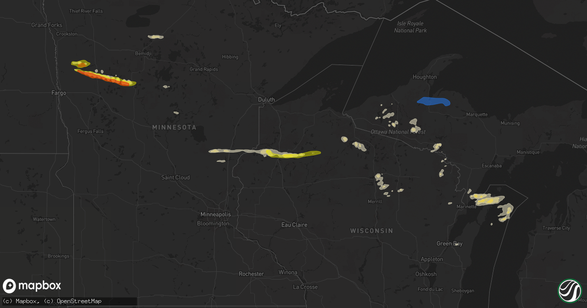 Hail map on September 6, 2021