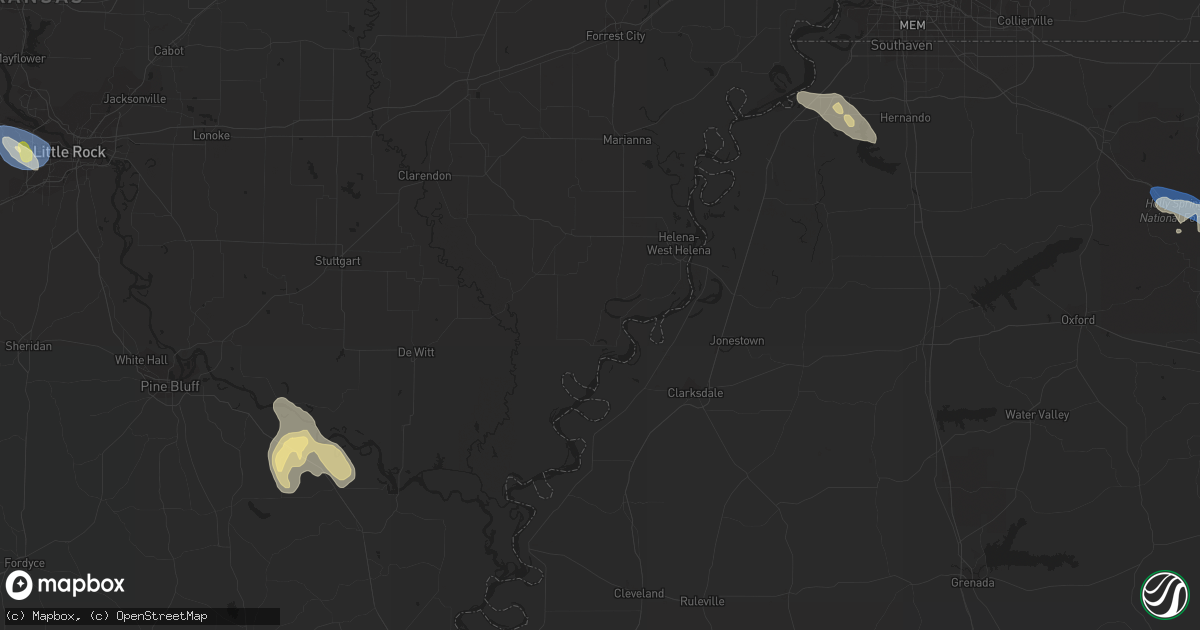Hail map in Hernando, MS on September 6, 2023