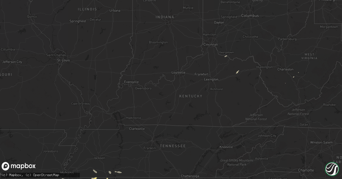 Hail map in Kentucky on September 6, 2023