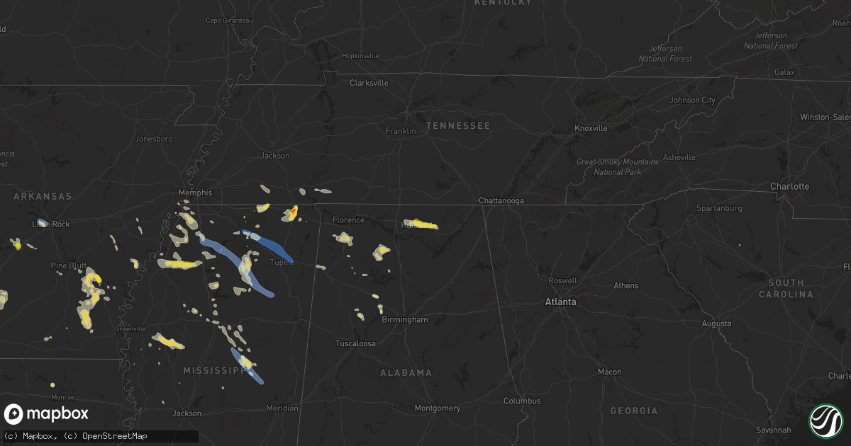 Hail map on September 6, 2023