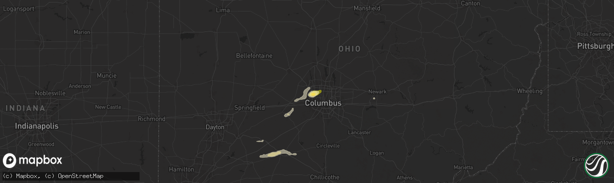 Hail map in Amlin, OH on September 6, 2024