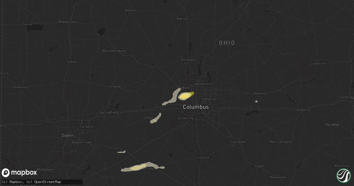 Hail map in Amlin, OH on September 6, 2024