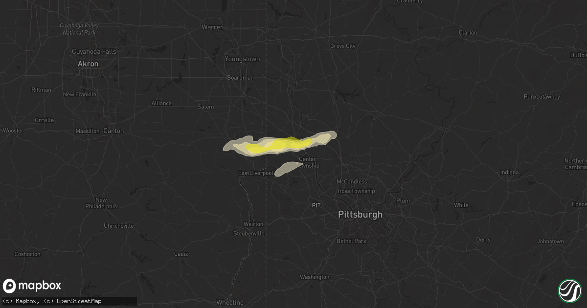 Hail map in Beaver, PA on September 6, 2024