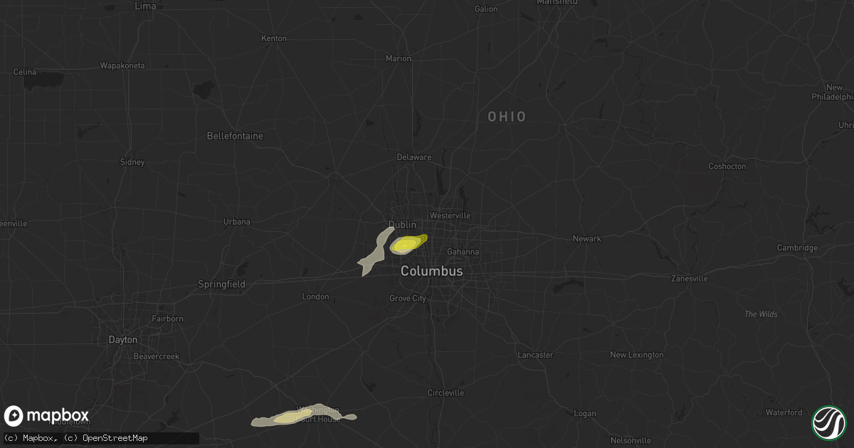 Hail map in Columbus, OH on September 6, 2024