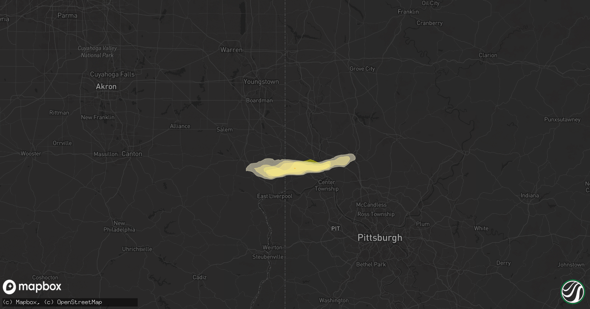 Hail map in Darlington, PA on September 6, 2024