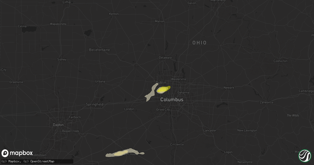 Hail map in Dublin, OH on September 6, 2024