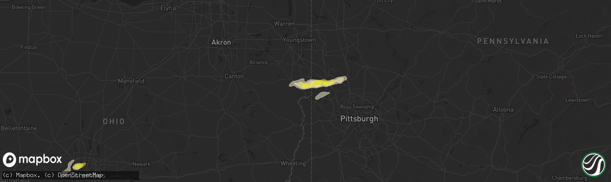 Hail map in East Liverpool, OH on September 6, 2024